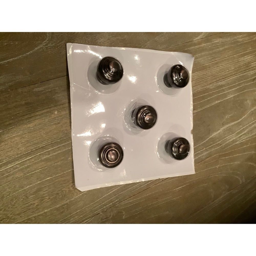 5 brushed bronze round knobs NEW for drawers or cabinets